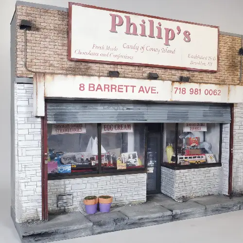 A small store front with a sign for philip 's.